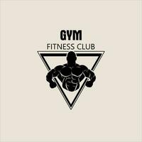 Bodybuilding and Fitness logo design template. Gym, body builder, Sport and fitness center Vector illustration.