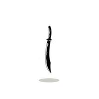 swords icon. Black silhouette. Front side view. Vector simple flat graphic illustration. Isolated object on a white background. Isolate