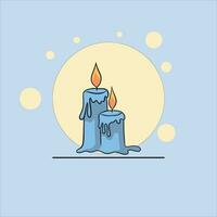 candles Vector illustration. wax candle in flat style