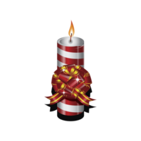 Red and white candle,Christmas candle icon png