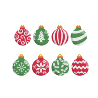 Set of 3d Ornamental Balls hanging on ribbon for christmas,Gold and Red Baubles Christmas Ornaments png