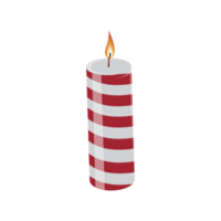 rosso e bianca candela, natale candela icona png