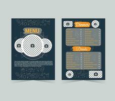 Amazing custom editable food and restaurant menu design vector