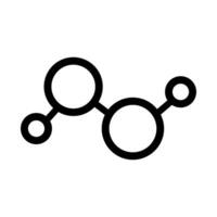 Molecule Icon vector. Chemistry illustration sign. Scientific symbol. Chemical bonds logo. vector