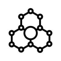 molécula icono vector. química ilustración signo. científico símbolo. químico cautiverio logo. vector