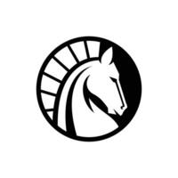 horse head logo vector icon illustration