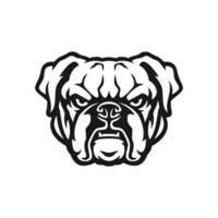 bull dog logo vector icon illustration