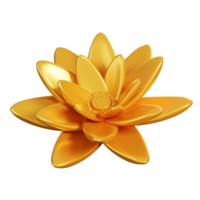 tekenfilm gouden lotus. Chinese nieuw jaar elementen icoon. 3d renderen png