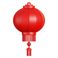 Chinese lantaarn of lampion. Chinese nieuw jaar elementen icoon. 3d renderen png