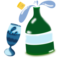 Champagne e Champagne bicchiere png