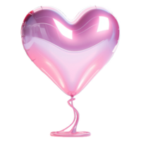 rosado corazón globo 3d png