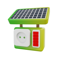 solar panel 3d icono ilustración png