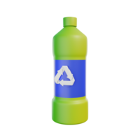 3d icon recycle plastic bottle. A picture of an environmentally friendly and recyclable bottle png