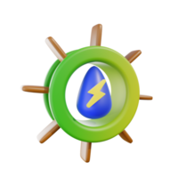 water energy 3d icon illustration. Clean energy sourced from water png