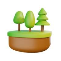 3d Symbol Wald. das Wald ist das Lebensraum zum Leben Wesen png