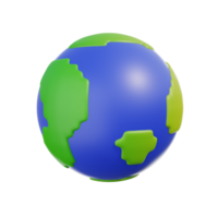 3d icon earth. The illustration depicts the Earth as a habitat for living beings. png