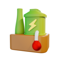 3d icono geotermia energía png
