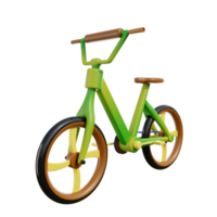 bicycle 3d icon illustration. bicycle is an environmentally friendly vehicle. png