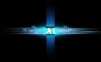 Abstract artificial intelligence Key Door open Light out success background Hitech communication concept innovation background, vector design