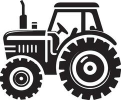 Tractor Icon vector Illustration, Tractor vector silhouette, New Model Tractor icon isolated white background