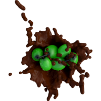 réaliste 3d rendre de vert grain de raisin meilleur pour commercial et conception objectif png