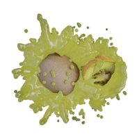 Realistic 3D render of Kiwi Fruit best for commercial and Design purpose png