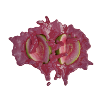 Realistic 3D render of Pink Guava best for commercial and Design purpose png