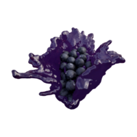 Realistic 3D render of Blue Grape best for commercial and Design purpose png