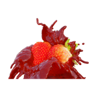 Realistic 3D render of Strawberry best for commercial and Design purpose png