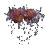 Realistic 3D render of Lychee Fruit best for commercial and Design purpose png