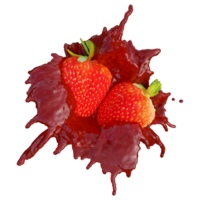 Realistic 3D render of Strawberry best for commercial and Design purpose png