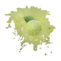 Realistic 3D render of Lime Fruit best for commercial and Design purpose png