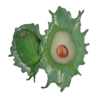 realistisch 3d geven van avocado het beste voor reclame en ontwerp doel png