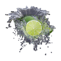 Realistic 3D render of Lime Fruit best for commercial and Design purpose png