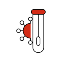 Covid pcr test line icon. Coronavirus coronavirus tube testing medical laboratory png