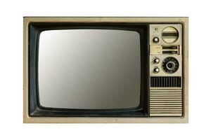Close up vintage television. photo