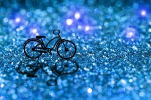 Sparkling glitter bokeh background. photo