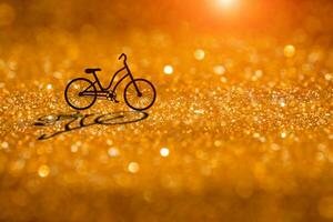 Sparkling Glitter bokeh Background. photo