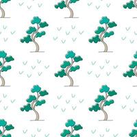 Pine tree cartoon background vector illustration