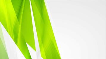 Bright green glossy stripes abstract video animation