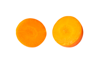 fresco lindo laranja ou amarelo cenoura fatias isolado com recorte caminho dentro png Arquivo formato