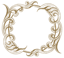 Vintage frame elements decoration circle, hand drawn. png