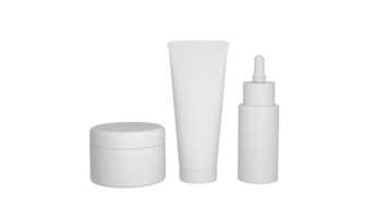 3D rendered Cosmetics Jar mock up. Packaging clear Cosmetic cream png