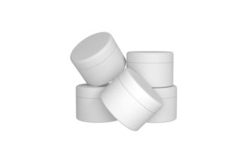 3D rendered Cosmetics Jar mock up. Packaging clear Cosmetic cream png