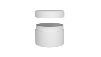 3D rendered Cosmetics Jar mock up. Packaging clear Cosmetic cream png