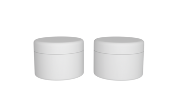 3D rendered Cosmetics Jar mock up. Packaging clear Cosmetic cream png