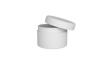 3D rendered Cosmetics Jar mock up. Packaging clear Cosmetic cream png