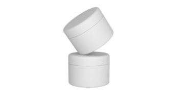 3D rendered Cosmetics Jar mock up. Packaging clear Cosmetic cream png