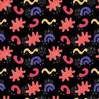 Hand drawn abstract doodle pattern vector