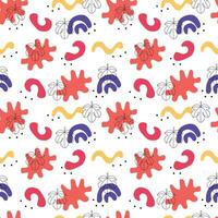 Hand drawn abstract doodle pattern vector